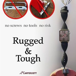 Carterjett 42mm Apple Watch band replacement Black